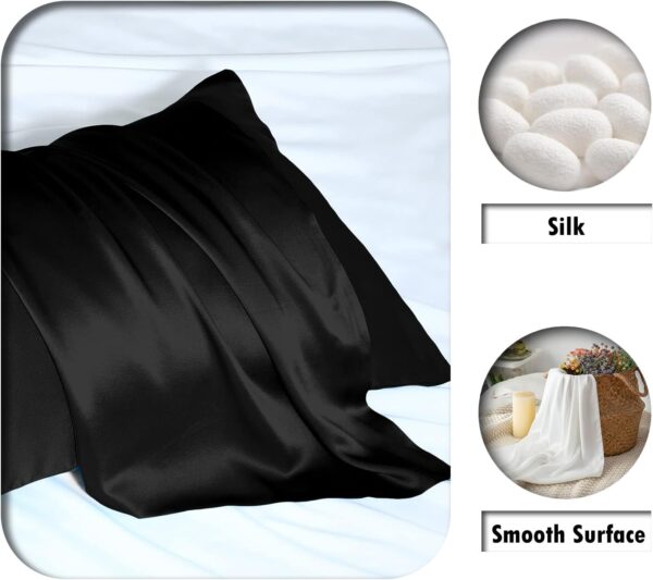 Luxurious Satin Silk & Microfiber Pillowcases – 2 & 4 Pack for Hair & Skin | Soft & Silky with Envelope Closure, Bedroom Room Style - Image 3