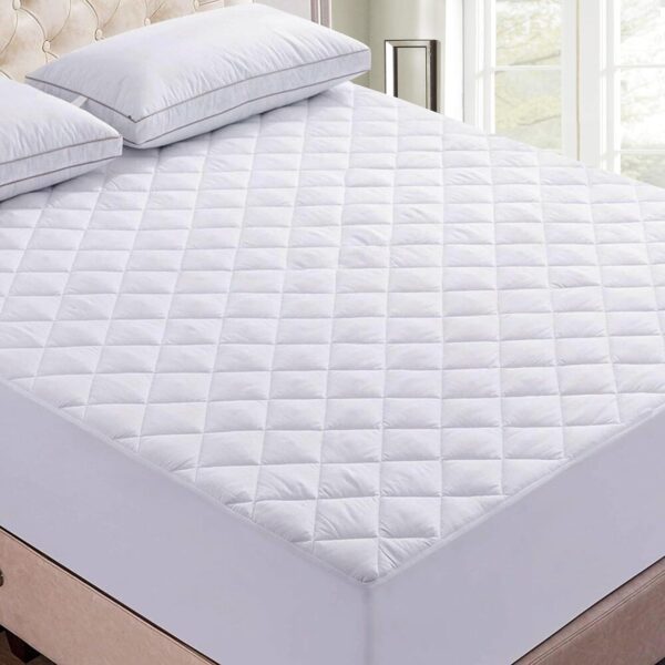 30CM Extra Deep Quilted Mattress Protector with Elastic Skirt - Available in Single, 4FT, Double, King, and Super-King Sizes UK Mattress Topper, Bed Cover - Image 4