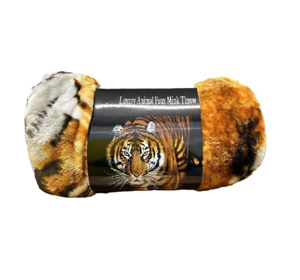 3D Animal Print Effect MINK FAUX FUR Throw Fleece Blanket Soft Warm BED SOFA UK Home Decor - Image 2