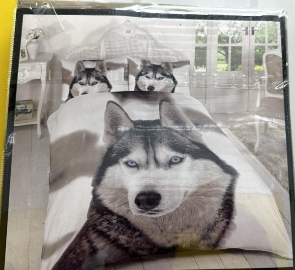 3D Print Hotel Style Animal Printed Duvet Cover Set White Wolf - Breathable Soft and Durable - Available in Single, Double, and King Sizes- Bedding Accessories - Image 7