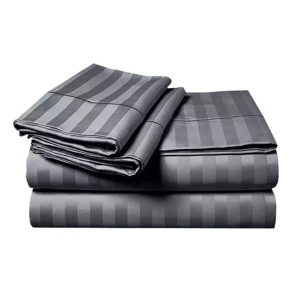 Ultra-Soft Satin Stripe Duvet Cover Set - Duvet Microfiber Bedding Set, 3-Piece Bedding for All Sizes in Versatile Colors - Image 7