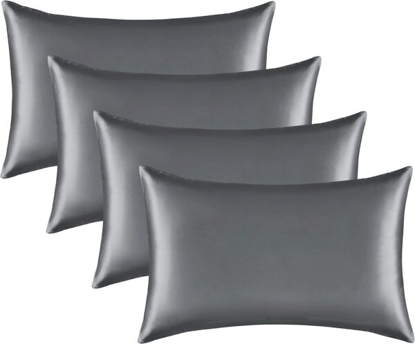 Luxurious Satin Pillowcases – 4 Pack for Hair & Skin | Soft & Silky with Envelope Closure, - Image 2