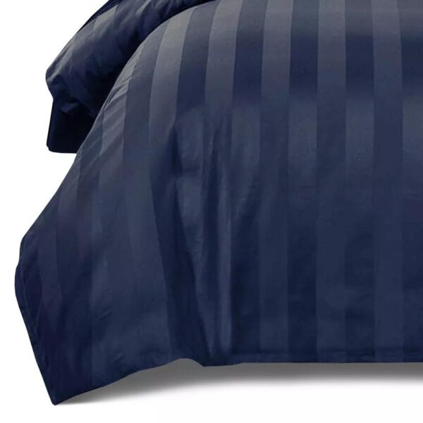 Luxury Microfiber Striped Duvet Cover Set – Extra Soft, 3-Piece for Single, Double, King and Super King Sizes Bedding Accessories - Image 2