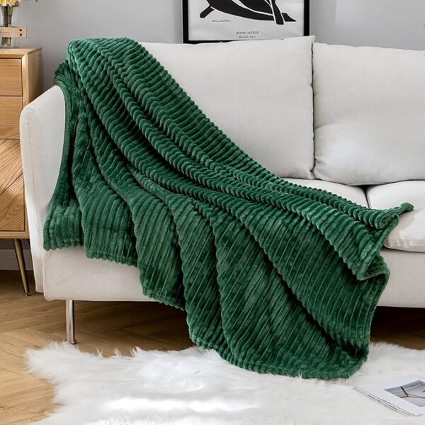 Chunky Ribbed Soft Fleece Blanket Throws - Fluffy Warm Heated Double & King Luxury Ribbed Throw for Bedroom, Sofa Couch, Bed Blankets - Image 6