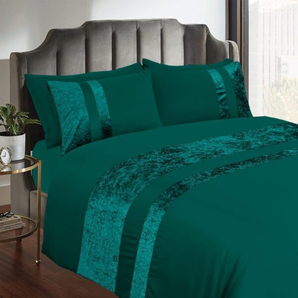 Ultra Soft Microfiber Crushed Velvet Duvet Cover Set Bedding sets - Soft and Comfortable - 3 Piece - All Sizes - Enhance Your Bedroom Style! - Image 3