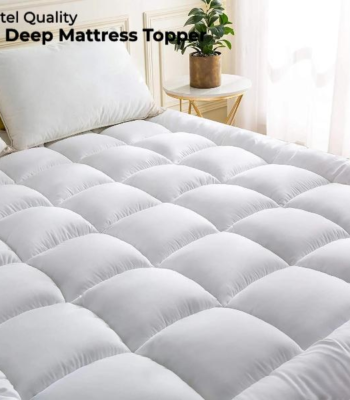 4" Deep Mattress Topper Luxury Soft Hotel Quality Microfiber with Elastic Straps-Trends and bend